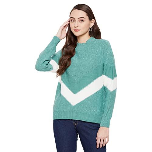 madame women aqua sweater