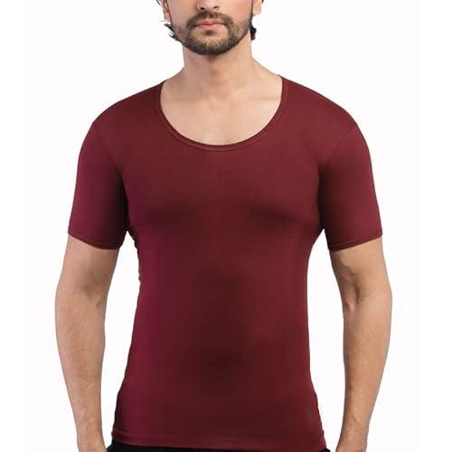 vip men's supreme round neck cotton vest with sleeves with sleeves - assorted colours (pack of 3, 90cm)