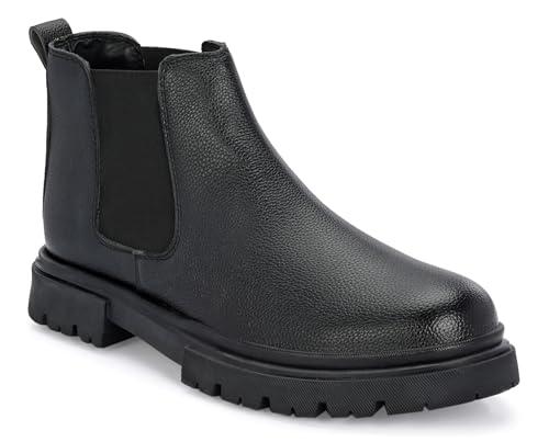 afrojack men's goliath chunky slip on boots - black