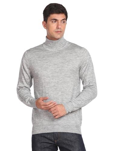 arrow sports men's cotton blend casual sweater (asacsw9462_light grey