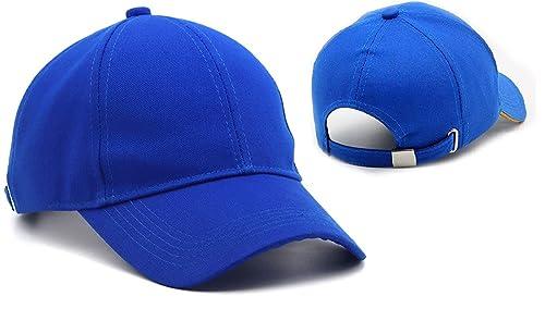 selloria acrylic plain baseball sport cap men's baseball head hat stylish all sports caps with adjustable strap pack of 1 (royal blue)