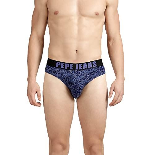 pepe jeans men's cotton printed briefs (pack of 1) (opb01_p_blue irish aop_l