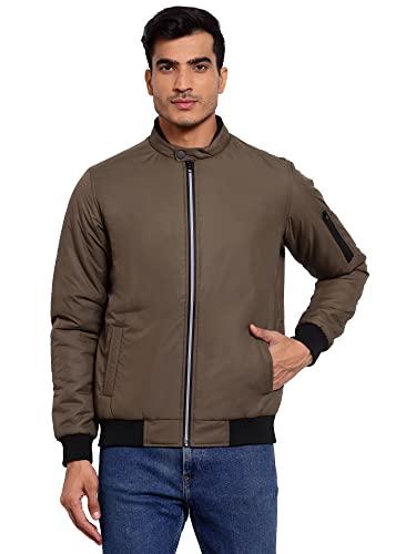 style quotient men olive green lightweight outdoor bomber jacket (aw21sqmarlon_olv-m)