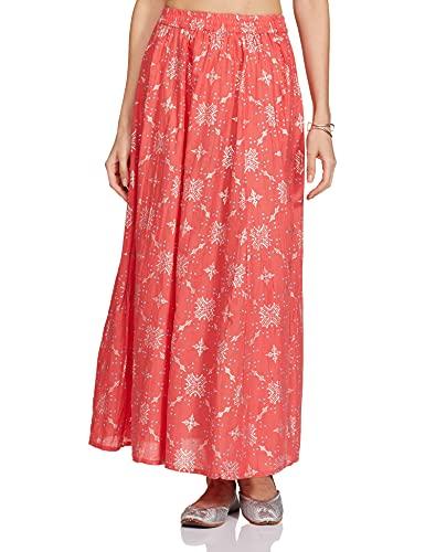 aurelia printed pure cotton strechable skirt for women | ankle length skirt for women | pure cotton skirt for women