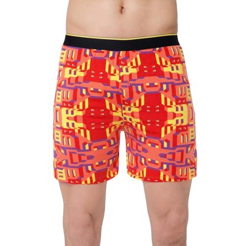 bummer men's printed micro modal boxers underwear|ultra soft & breathable|pack of 1, multicolor