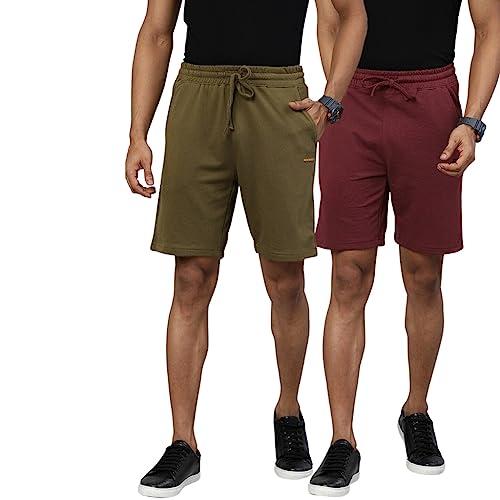 the indian garage co men's chino shorts (1220 08-06_wine & olive_xl)