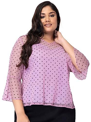 faballey women's regular blouse (ctp00641_purple 3xl)