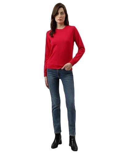 marks & spencer plain crew neck sweatshirt fuchsia