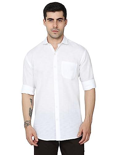 miraan men's linen cotton long sleeve casual shirt (siglinenwhitexxxxl_white_xxxx-large)