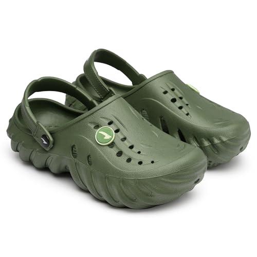 asian men's casual walking daily used clogs & slipper with lightweight design clog & slippers for men's & boy's olive