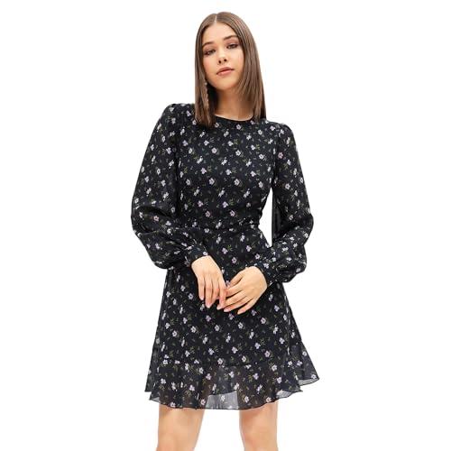 harpa women's polyester a-line above the knee dress (gr6547_navy_m)