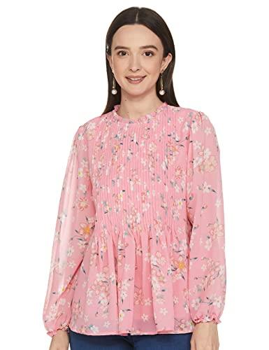 max women all over printed woven blouse_wvn2803rose pink_m