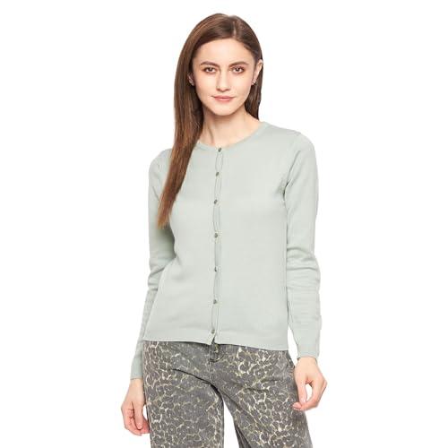 madame women mint cardigan