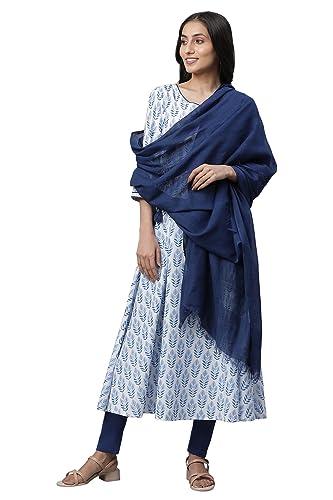 aurelia women cotton dupatta 23aua80006-704618-blue-fs