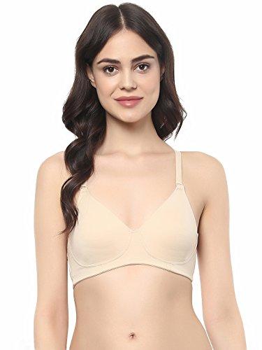 soie women's solid non padded non-wired t-shirt bra (b, nude, 34)