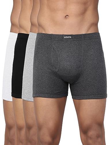 levi's men's pure cotton classic boxer briefs (pack of 4) (style-010_assorted