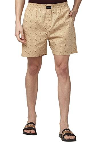 peter england men's pure cotton classic regular fit boxer shorts (pack of 1) (pebsmrgp272066_beige_l)