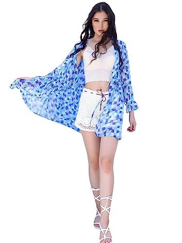 sera women's poly chiffon casual shrug (la4180_blue_small)