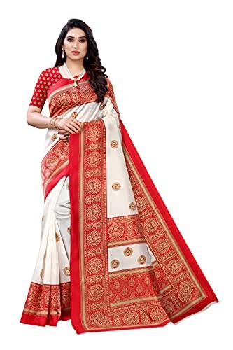 yashika women's art silk sarees (aamrapali red