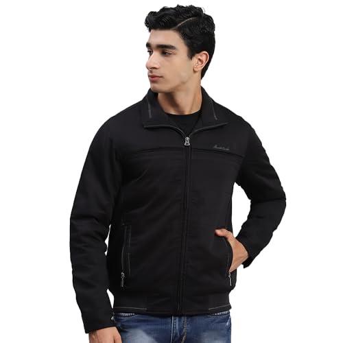 monte carlo black solid spread collar jacket