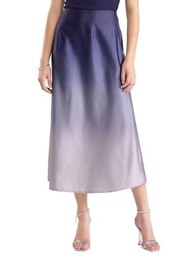 ombre midi skirt - blue and grey