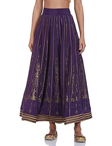 w for woman women's maxi skirt (18fes55356-50095_purple_wm_purple_m)