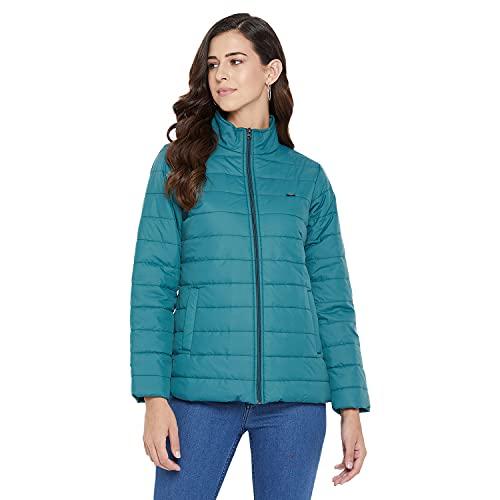 duke women full sleeve jacket_spz6750_teal_m