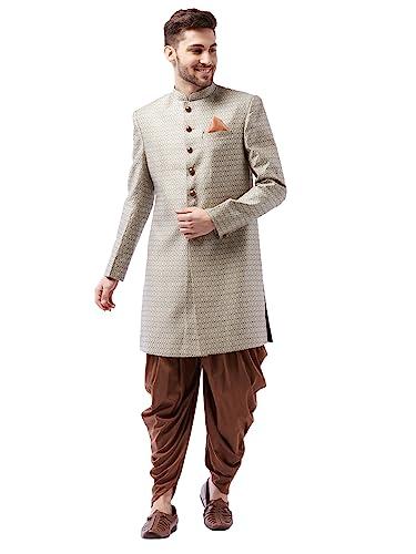 vastramay men's maroon and rose gold silk blend sherwani set_vasmiw105bgncdco_36