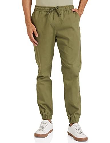 amazon brand - symbol men's slim casual trousers (symjg-to-01_lt. olive_30w x 29l