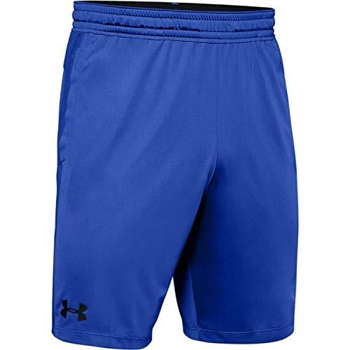 under armour men's mk1 shorts, emotion blue (401)/balmy brown, large