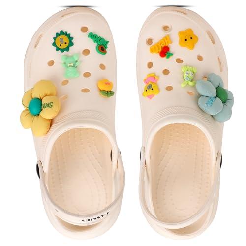 cassiey women's lightweight and comfortable slingback clogs sandals, outdoor eva clogs- white