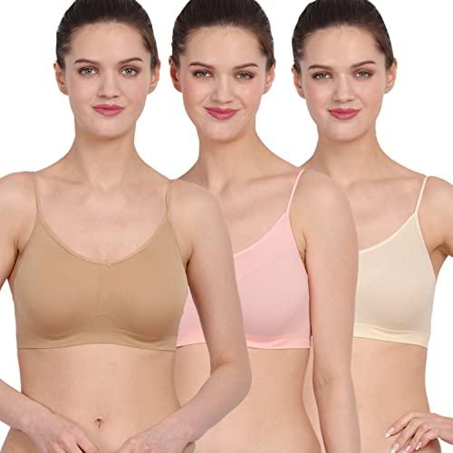 amour secret women's non padded seamless air bra s4016 pack of 3 (nude-peach-skin-free size)