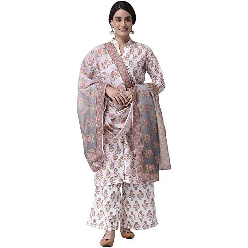 hangup women's regular chanderi dupatta, only dupatta, free size (white)