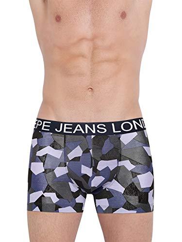 pepe jeans innerwear men's cotton trunks (pack of 1) (opt04-01_camouflage-camo navy_100-105_camouflage-camo navy_105 cm)