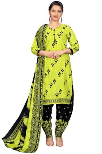 rajnandini women cotton blend neon yellow cotton printed readymade patiala salwar suit (ready to wear-vsrw4097-5xl)