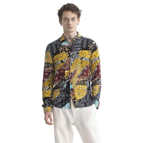 snitch paisleymosaic multicolor printed shirt