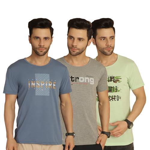 vimal jonney printed multicolor round neck cotton half sleeves tshirt for men(pack of 3)-vimal635357