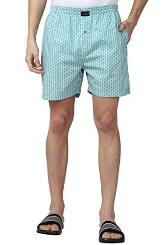 peter england men's cotton boxer shorts (pack of 1) (pebsmrgpx49727l_aqua_l)