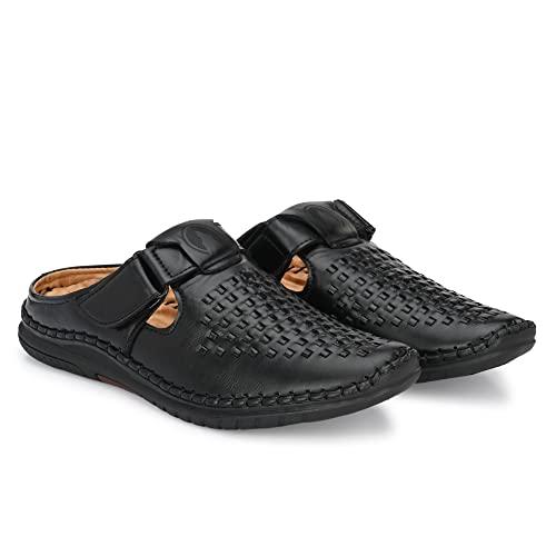 rising wolf men’s outdoor fisherman sandals (black, numeric_8)