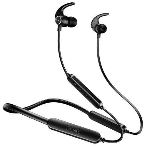 boat rockerz 255 pro+ bluetooth in ear neckband with upto 60 hours playback, asap charge, ipx7, dual pairing and bluetooth v5.2(active black)