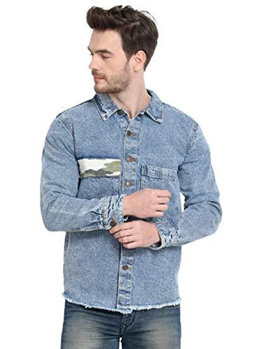 kotty men denim full sleeve regular winter jacket(washblue,xs)