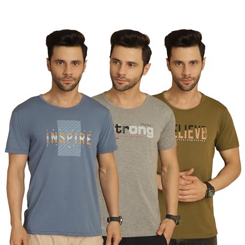 vimal jonney printed multicolor round neck cotton half sleeves tshirt for men(pack of 3)-vimal635370