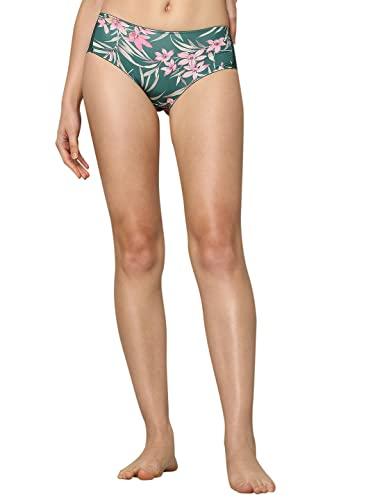 vero moda women's polyamide modern floral briefs (pack of 1) (10289340-posy green_posy s)