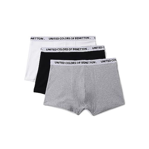 united colors of benetton pack of 3 solid colour low rise boxer briefs (size: 6-7 years)-23p3096ucb02i901 multicolour