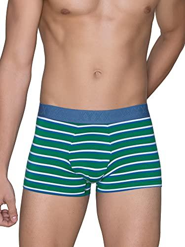 xyxx men's modal slim striped (pack of 1) cr59_trunk_01_2_3_amazon green