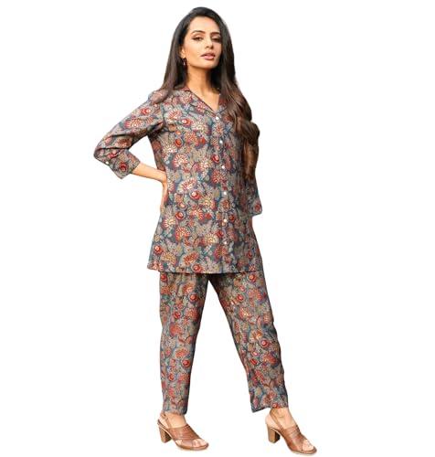 leriya fashion ethnic co ord set for women | western co-ord set for women | formal co ord set for women | nightwear co ord set for women (small, grey)