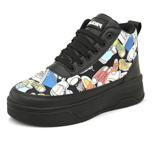 prolific women's high-top printed sneakers