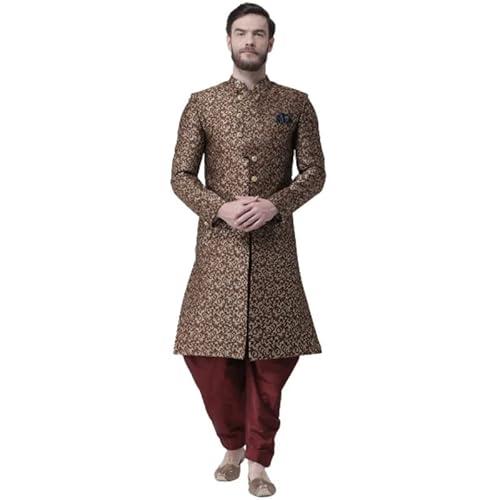 hangup men sherwani indo, color brown, size 36 (s23indo112)