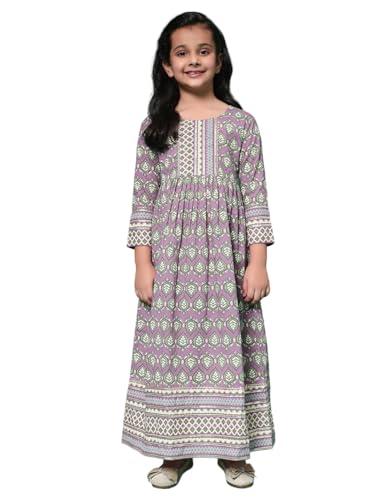 readiprint fashions flared style cotton fabric mauve color dress (4-5y_mauve)