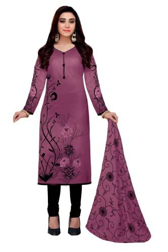 miraan women cotton unstitched dress material (san1003_purple)